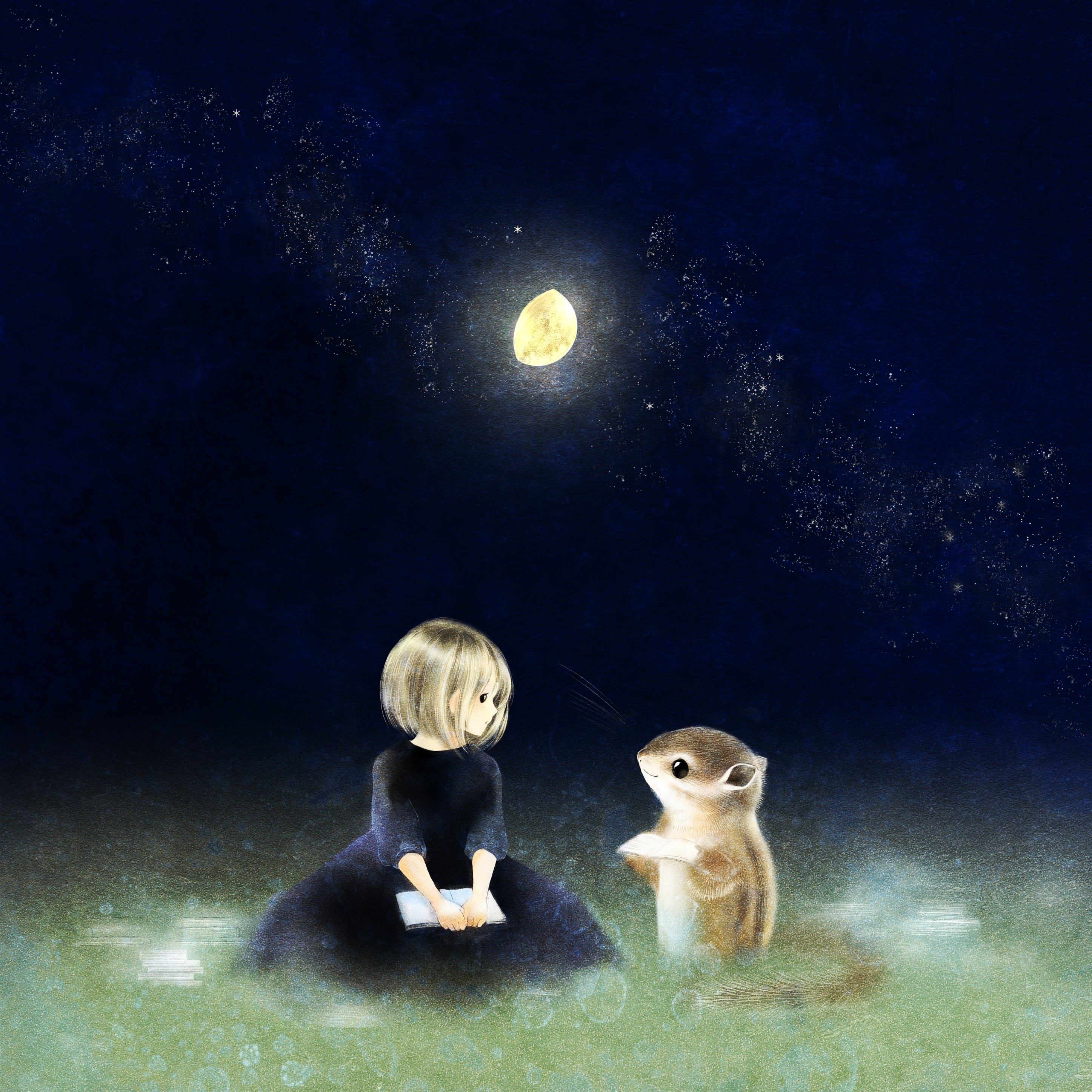 いぬい さえこ あなたは こころに美しい言葉を持っているのね とてもすてき 言葉は メガネだもの これから 世界の 美しいものを たくさん見ることができるよ きょうのお月さま T Co Pbuus9ri9s Twitter