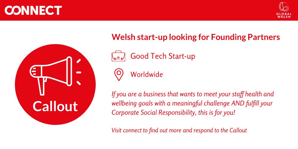 GlobalWelsh's tweet photo. 📢 Callout 📢

New Callout added on GlobalWelsh Connect! 

Find out more and get involved >> https://t.co/bqRHw7B27Y

#GlobalWelsh #WelshStartUp #TechForGood #SocialGood #Welsh https://t.co/pMoXorRxbE