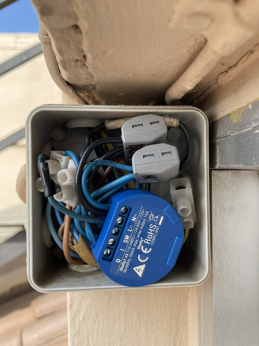 ElaxSimon's tweet photo. How to spend some time on vacation? New Shelly’s IoT devices added to my home #IoT #HomeAutomation #Shelly https://t.co/YPtJ5x00wW