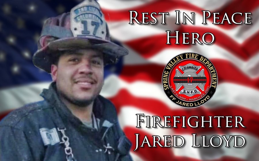ToledoFire's tweet photo. Our thoughts & prayers go out to the family & firefighters of the Spring Valley FD for the tragic loss of veteran FF Jared Loyd who made the ultimate sacrifice while rescuing residents at a devastating nursing home fire. He leaves behind 2 sons. #RestInPeaceHero https://t.co/mbVb4LB8XY
