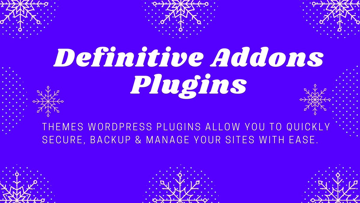 DefinitiveAddon's tweet image. wordpress.org/plugins/defini…
Enhance Your Website Look with Definitive Addons
This plugin adds 29 premium quality elements that are crafted with detail attention to provide you an ultimate experience.