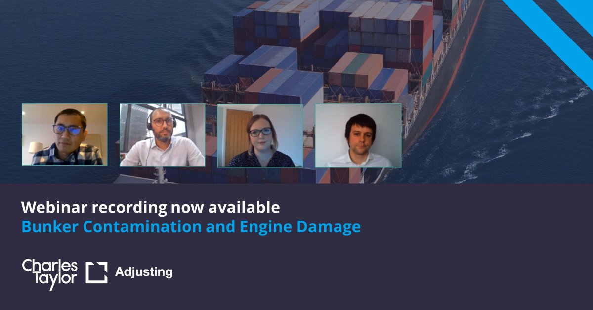 CTcharlestaylor's tweet image. If you missed our recent webinar with marine experts discussing the technical aspects of bunker quality claims and engine damages, you can view the recording now: attendee.gotowebinar.com/recording/6696… #bunkercontamination #enginedamage #marinetechnicalservices #adjusting