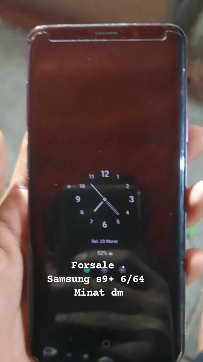 Rivobrams's tweet photo. Fs .samsung S9 plus 6/64 purple.
Fulset.
Minus pemakaian .
Minat dm. https://t.co/MDuMHjYnaG