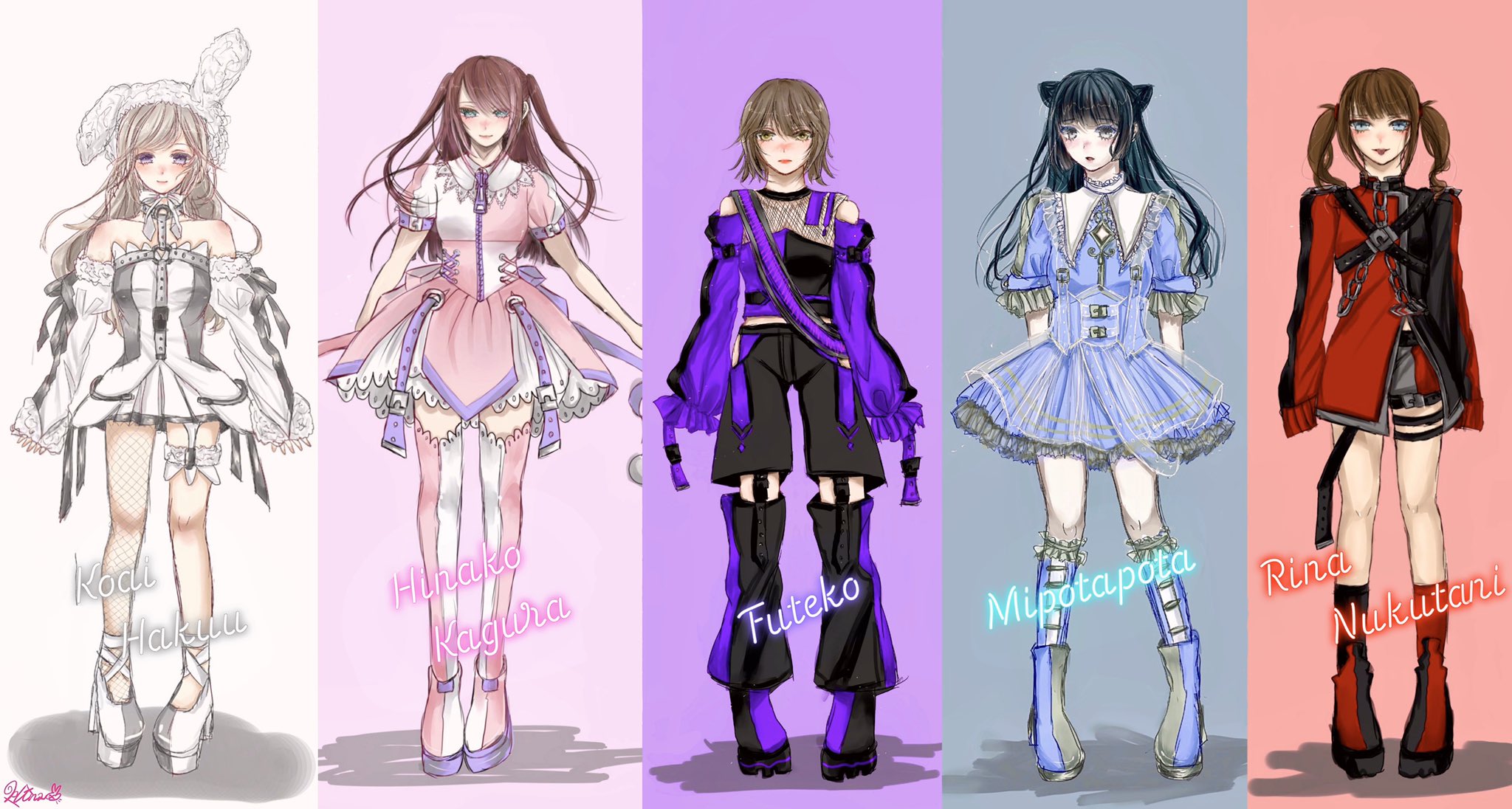 Js ジュニア　アイドル　あみ 新アイドルグループ、夜光性アミューズ(@Yoruamiofficial  )さんの衣装デザインを高嶺ヒナがやらせていただきました！デザイン画をこちらの方で公開させて頂きます✨ 「夜に光る遊園地」をテーマに左から ...