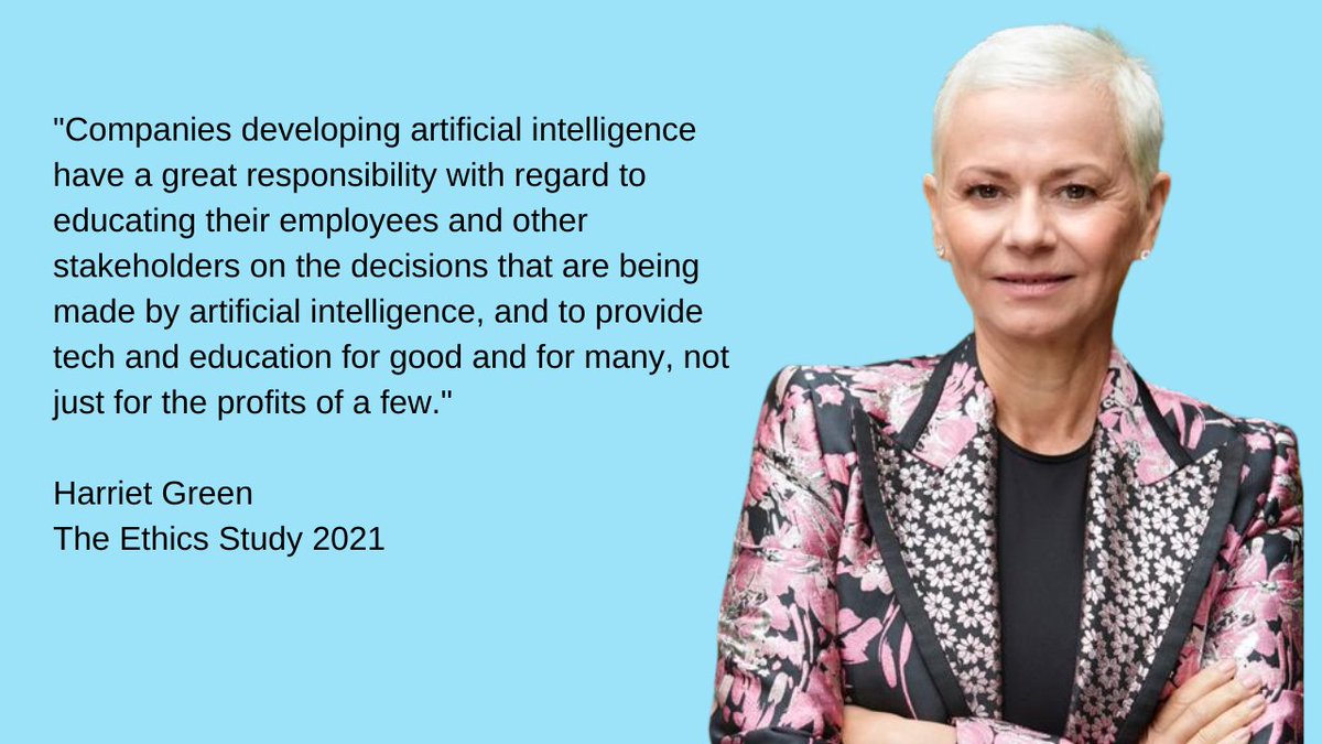harrietgreen1's tweet photo. Launched today, The Ethics Study 2021 presents perspectives on the importance of ethical businesses.
I was delighted to be among the group of global CEOs and senior business leaders interviewed for this study.
It's available to download at https://t.co/sbz1GAoQ8u
#EthicsStudy https://t.co/e67MTNUwaX