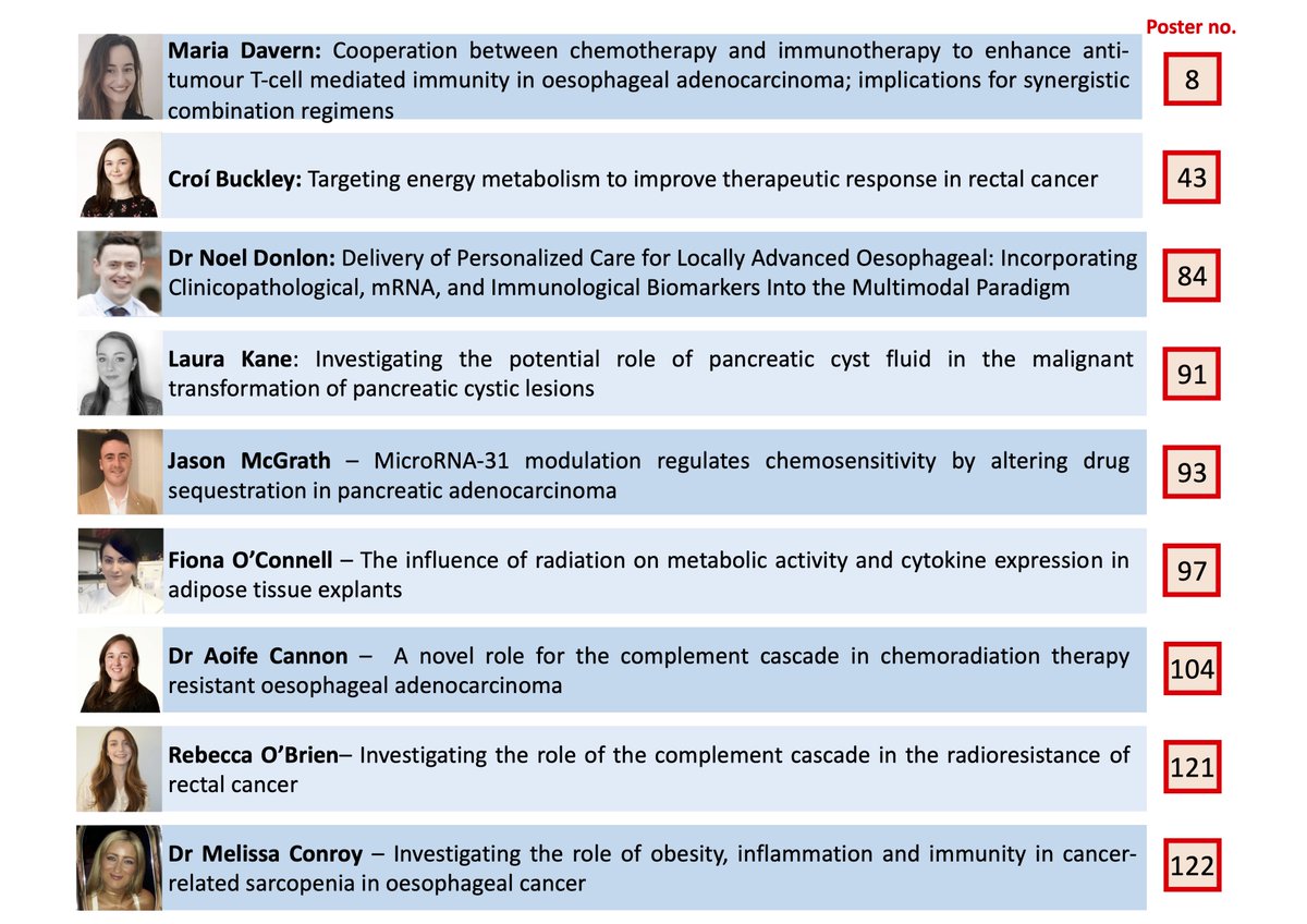 GI Translational Oncology Research Group (@surgery_tcd) on Twitter photo The Department of Surgery out in force <a href="/News_IACR/">News IACR</a>
You can visit our posters (details below) to learn more about our current research! #IACR2021
<a href="/TCDTMI/">TTMI - Trinity Translational Medicine Institute</a> <a href="/stjamesdublin/">St James's Hospital</a> <a href="/CancerInstIRE/">Trinity St James's Cancer Institute</a> The Department of Surgery out in force <a href="/News_IACR/">News IACR</a>
You can visit our posters (details below) to learn more about our current research! #IACR2021
<a href="/TCDTMI/">TTMI - Trinity Translational Medicine Institute</a> <a href="/stjamesdublin/">St James's Hospital</a> <a href="/CancerInstIRE/">Trinity St James's Cancer Institute</a>