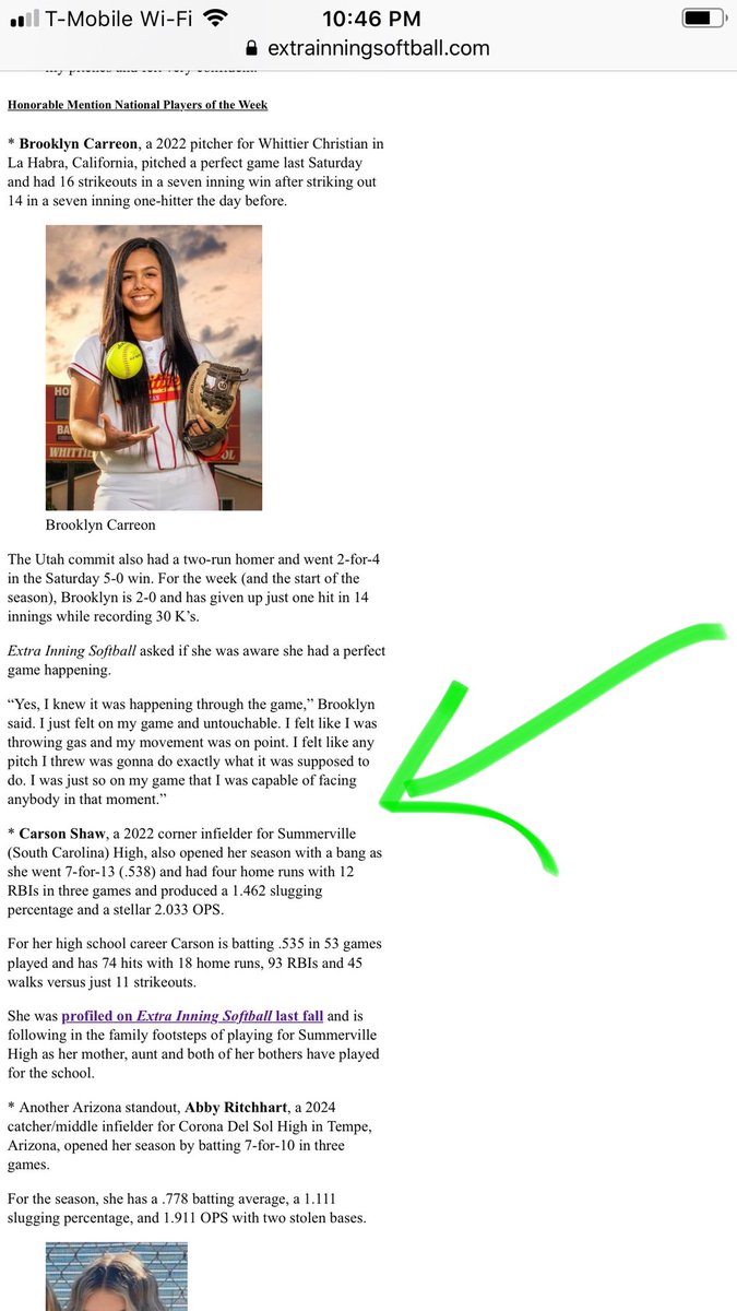 Carsonshaw2022's tweet image. Thanks @ExtraInningSB for the honorable mention!!! #ClassOf2022 #summervilleYAKsquad  #HomeRunMindset @Los_Stuff  @ondecksoftball @CoastRecruits @SoftballConnect @IHartFastpitch @ImpactRetweets @UncommittedBsb @FloSoftball @StriveSoftball @d1fastpitch1 @D1Softball