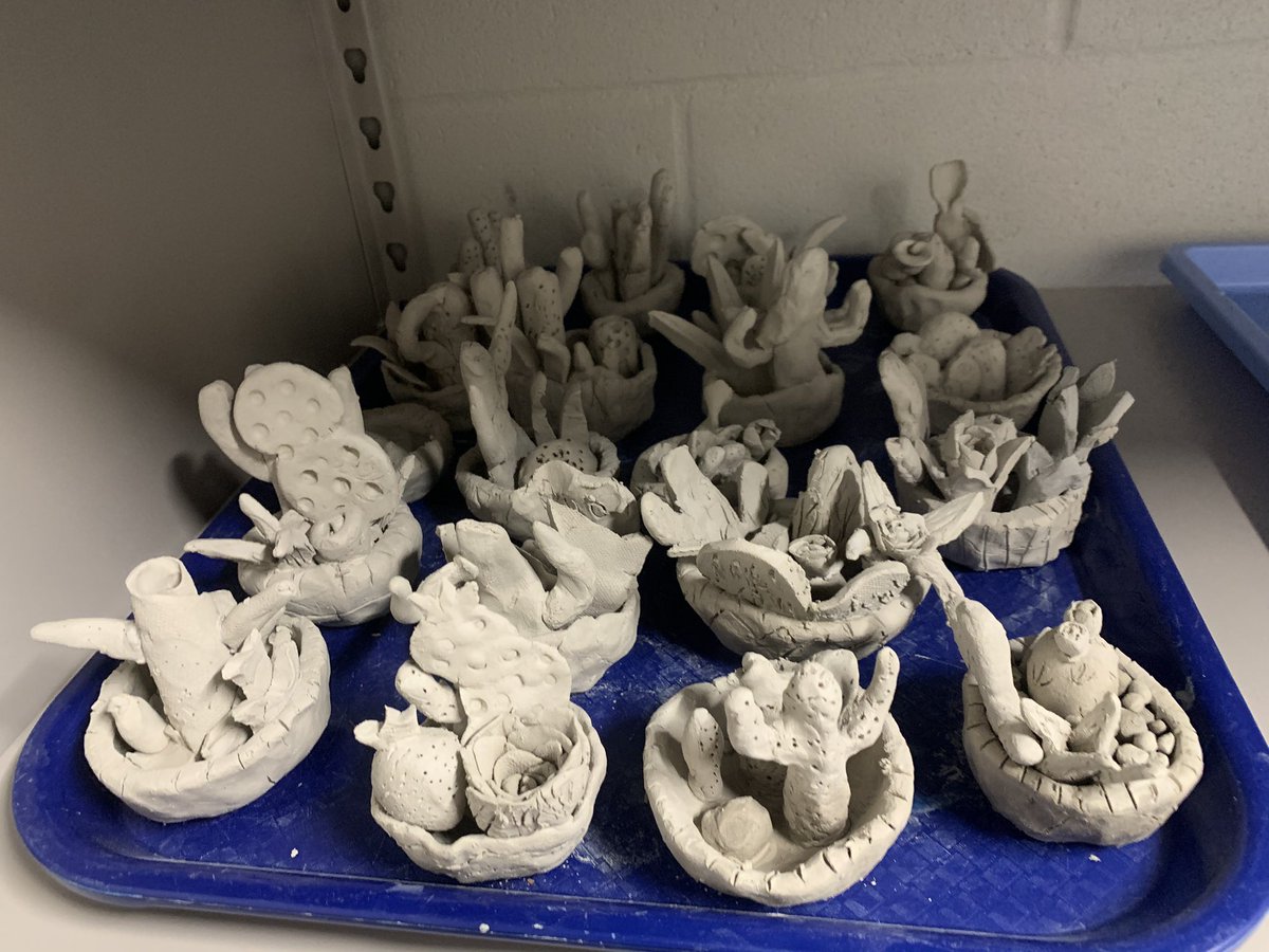 A bit of fun with clay in the art room this week before spring break!!