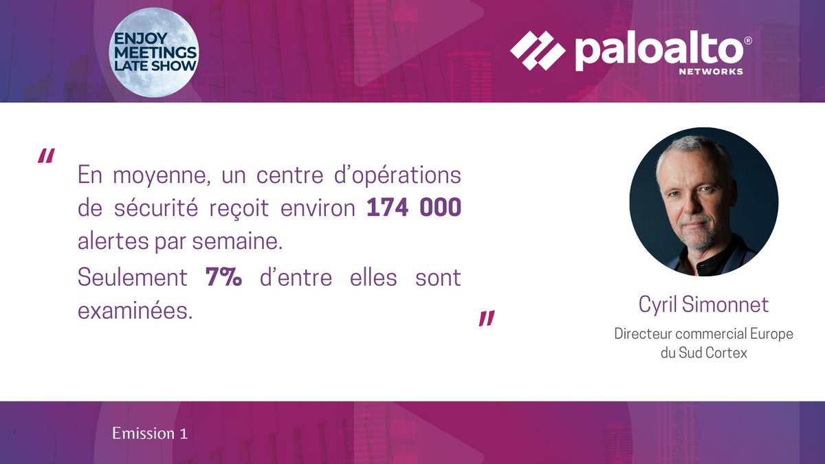 EnjoyMeetingsFR's tweet photo. Découvrez le point du vue de @CyrilSimonnet sur les enjeux du #SOC de demain : https://t.co/fqoX1SLIvi
#cybersecurityawareness #cybersecurity #infosec #informationscurity #orchestration #securityoperations #siem #Soar https://t.co/86MjgA9O5V