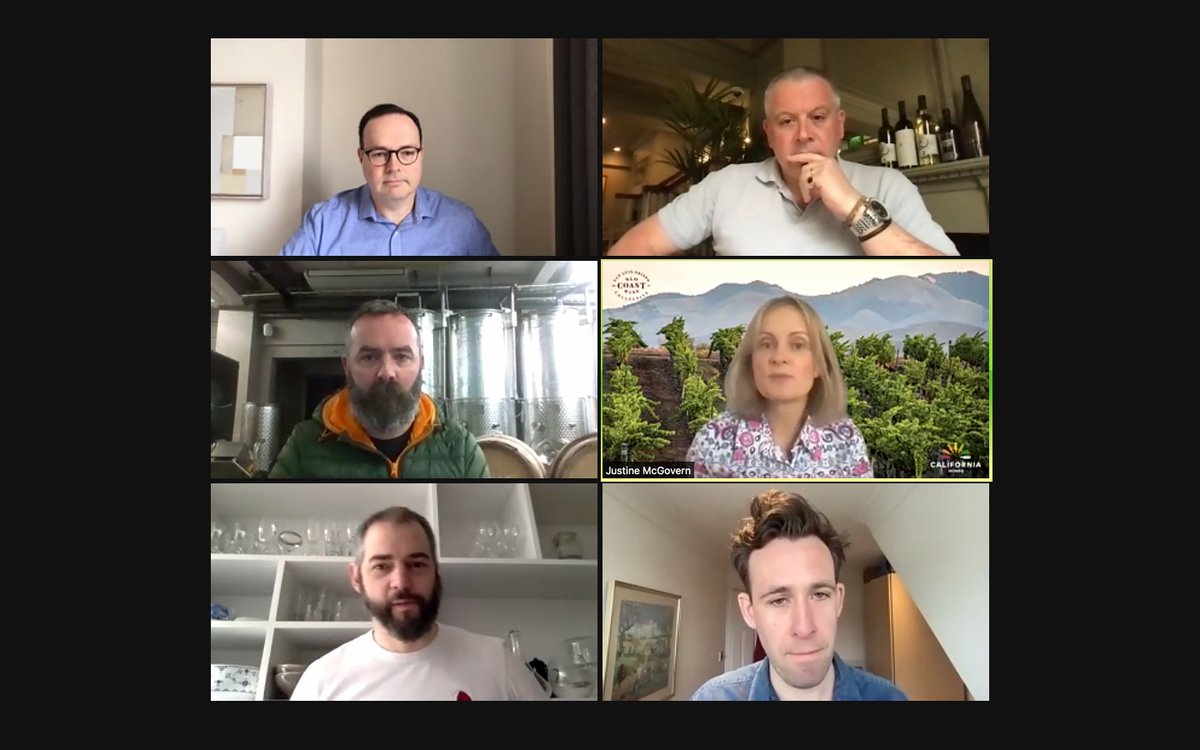 TweetaDean's tweet photo. Day 2 of #EssentialCalifornia at home is underway with @CalifWinesUK with a discussion about 'Other Varieties' - so far Fiano, Albarino, Chenin Blanc. Plenty more on today - you can still register for free at @uklogistics@wineinstitute.org Masterclass up next is about Cab Sauv. https://t.co/n8EpZsFYTg