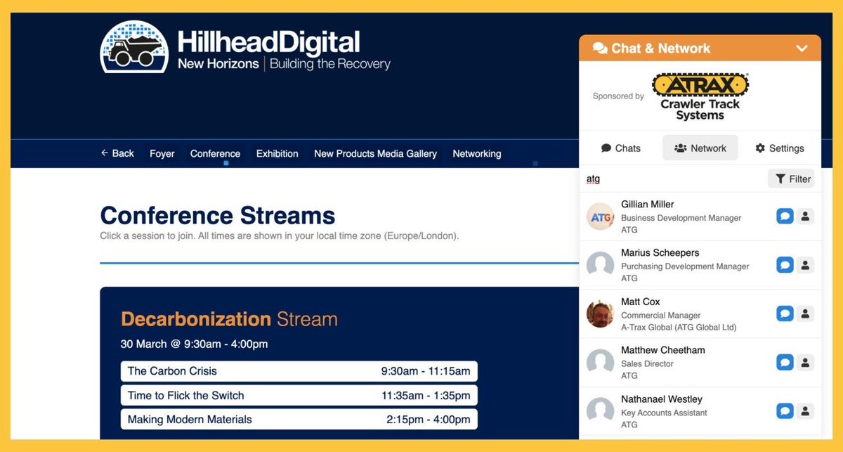 ATrax_Global's tweet photo. The Networking Portal at Hillhead Digital, sponsored by A-Trax, allows you to directly connect with all the other industry professionals registered with the exhibition.

Why not book a meeting with one of knowledgeable team?

https://t.co/Jm0ncdxie5 https://t.co/qtbHIQHKzA