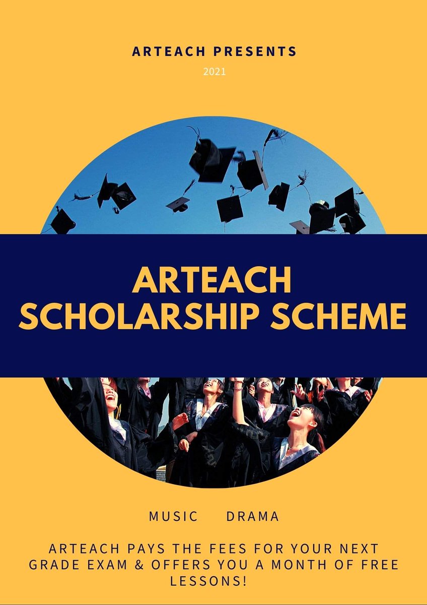 ARTeach6's tweet photo. Apply for a month of free tuition and for your next grade exam fees to be by us!

#Scholarship #freetuition #gradexams #ScholarAlerts #opportunity #music #drama #onlinelearning https://t.co/qwaFme3XWj