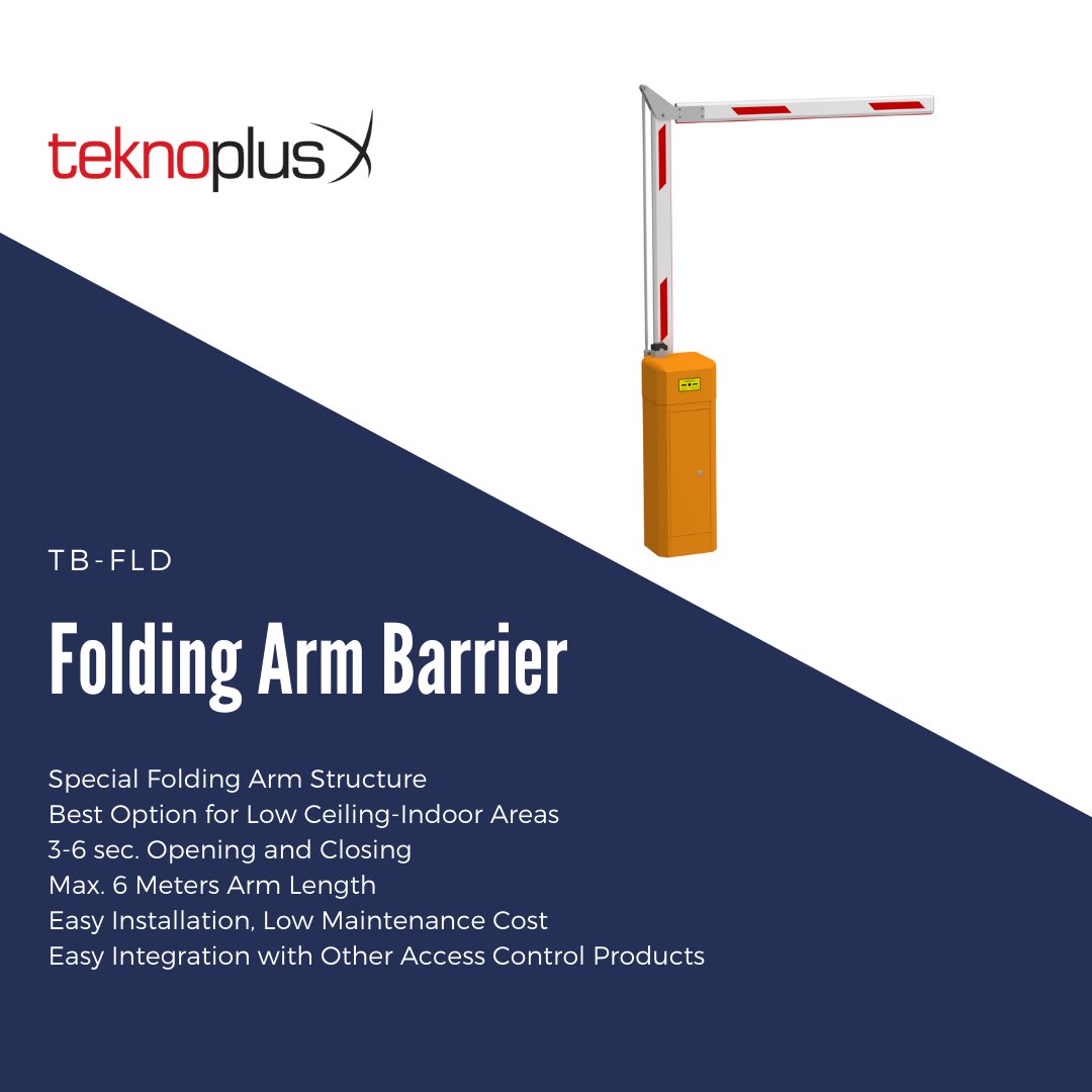 #Folding #ArmBarrier #Barrier
#IndoorUse #LowCeiling #AccessControl #Teknoplus