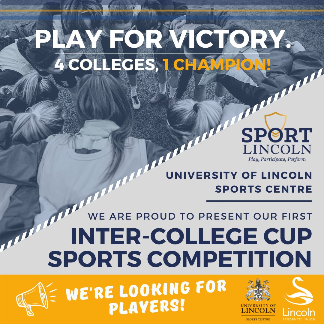 We are looking for volunteers and players for our first Inter-College Cup. Training starts Saturday 10th April. If you are interested in getting involved please email, rmerryweather@lincoln.ac.uk for more information. @UoLScience @UoLBusiness @UoL_CSS @LincolnFAS