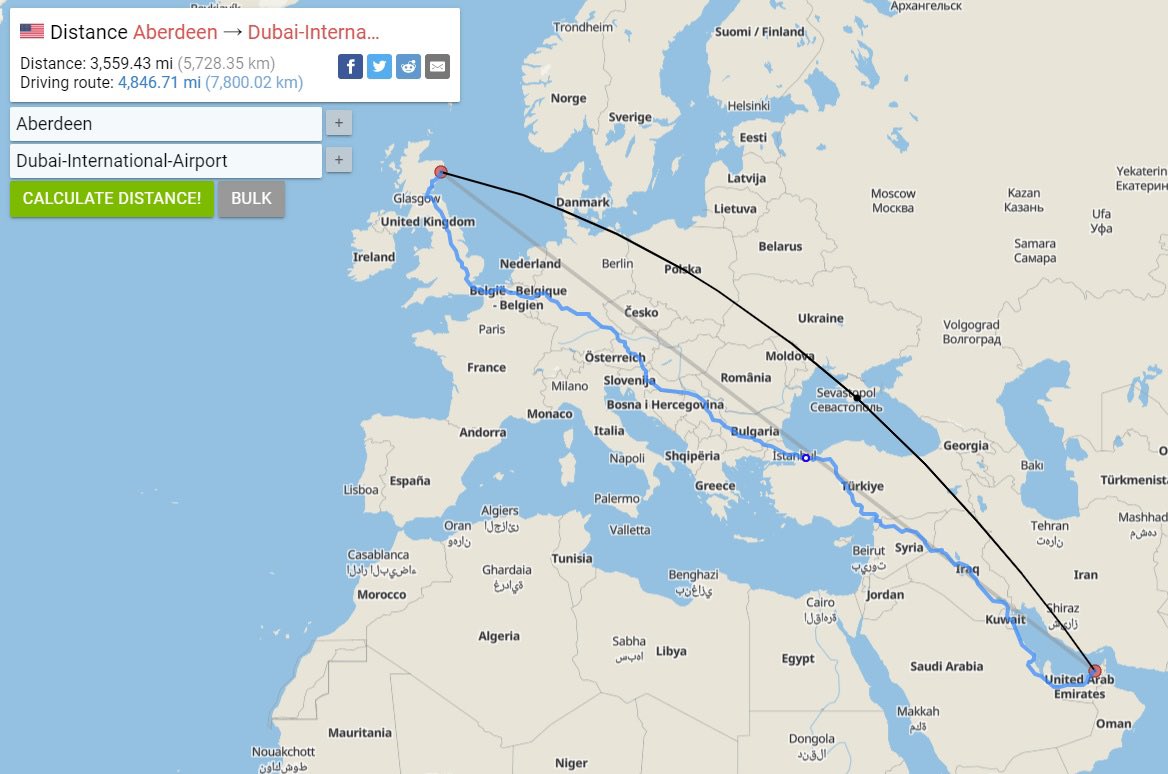 <a href="/MrSilk_PE/">Mr Silk</a> If every pupil adds 1km before the end of the day tomorrow we’ll make it beyond the flight distance to Dubai! 🇦🇪 #HowFarCanWeGo?!