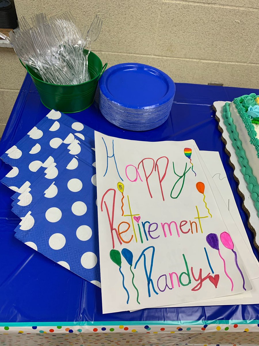 Our head custodian, Randy Sands, is retiring. Congratulations, Mr. Sands, and thanks for serving us so well. You will be missed!