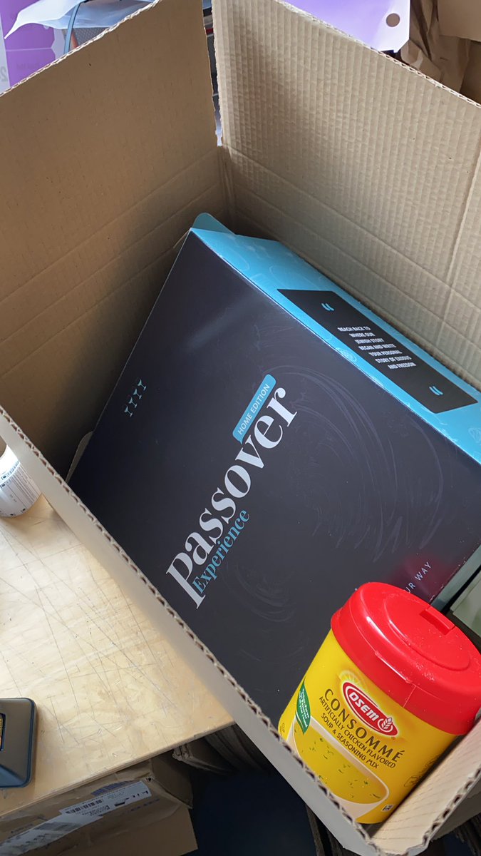ChabadIslington's tweet photo. Far or nearby, we are always happy to help. Seder box + chicken soup mix going to Isle of Man. #nojewleftbehind #chabadishereforyou #happypassover! https://t.co/09oEETqZro