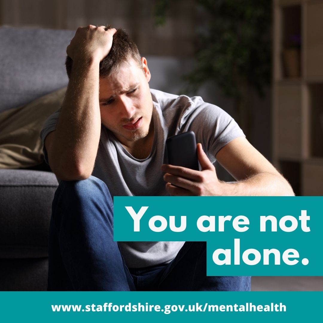 If you feel overwhelmed, unable to cope or worried about someone else, help and support is available.

Talking about how you feel isn’t a sign of weakness.

Find a list of local and national help and support at staffordshire.gov.uk/TalkSuicideSup…

#youarenotalone
#staffordshire
#talksuicide