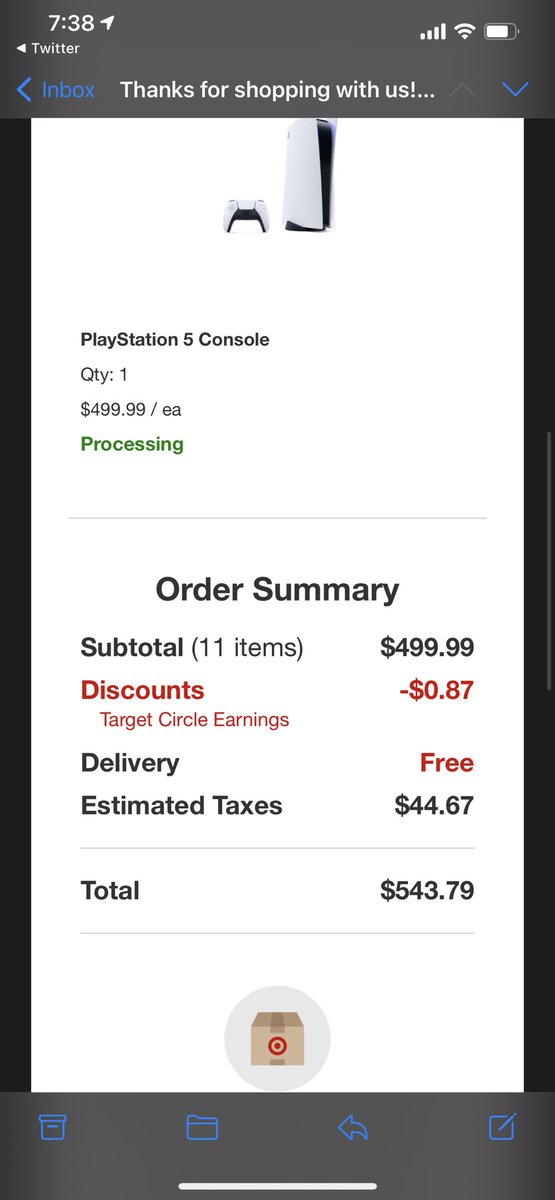 ⚠️ Just got through spamming the buy button. PS5 restock! 🎯 TARGET 🎯 

PS5 Disc ($499) mttswdr.co/ps5-target-disc