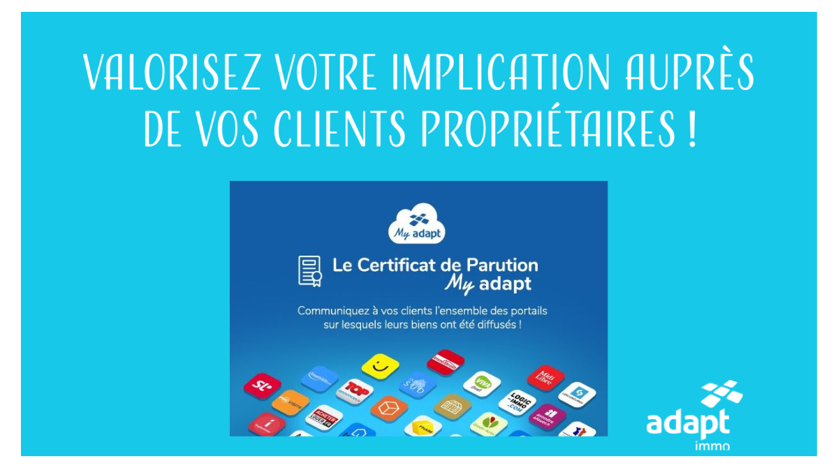 Editez en quelques clics un certificat pour chaque bien avec #Myadapt 😀👌 ! 
Pour en savoir plus : adaptimmo.com/fr/contact-mai…

#CRM #agencesimmo #immobilier #ThursdayMotivation #montpellier #immo #mandatairesimmo #immonews