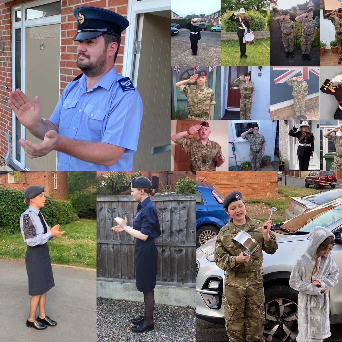 hrfca's tweet photo. #ThrowbackThursday: Today is National Clap For Our Carers Day, marking one year on from the first #ClapForCarers event! 
The applause event captured the spirit of the nation, with many Adult Volunteers and Cadets taking part with #ClapInUniform. 👏👏👏 #Tbt #KeepingTheFlameAlive https://t.co/hmi3ock3Iw