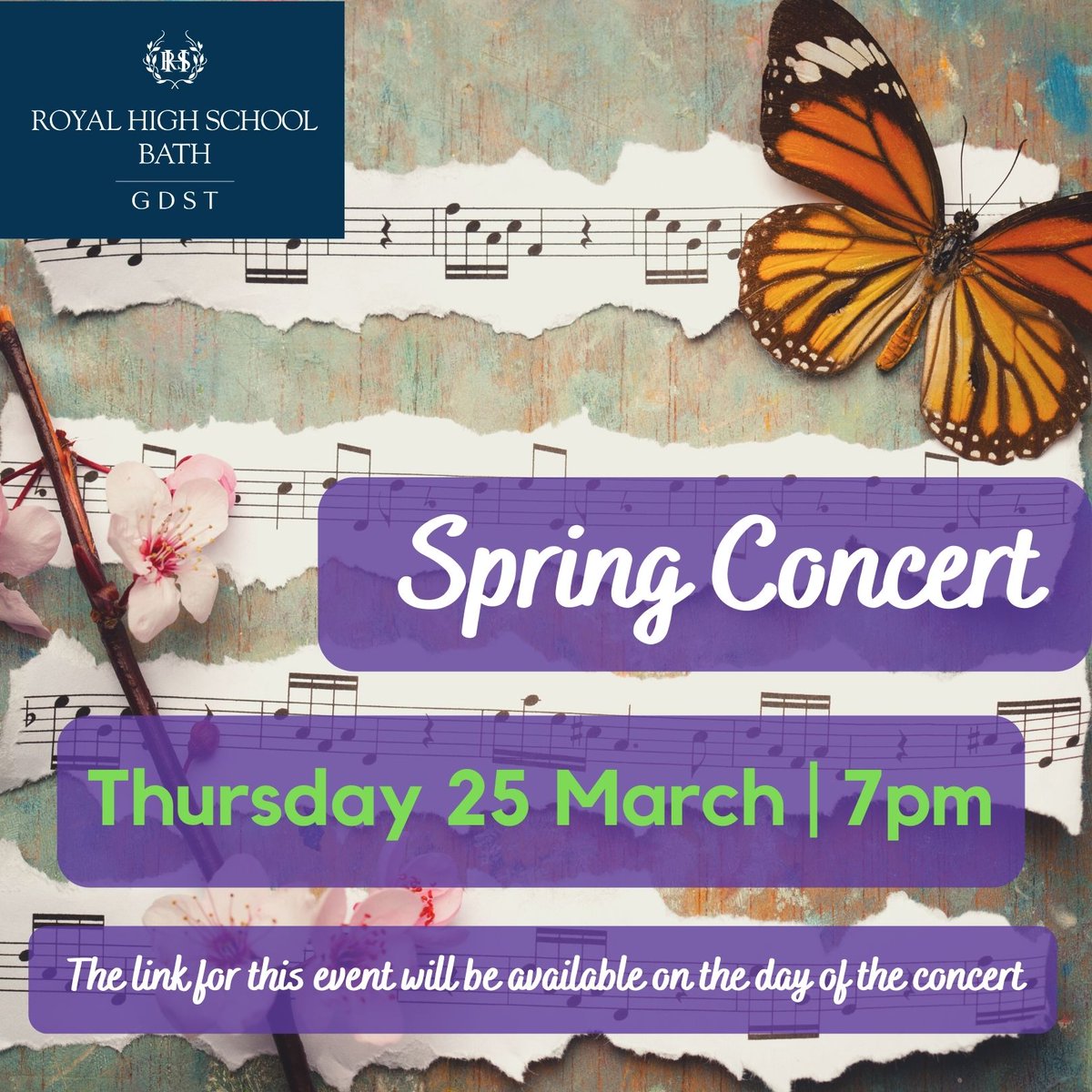RoyalHighBath's tweet photo. Although we're still not able to welcome you to our stunning @SteinwayAndSons Music School, please do come along to our virtual #spring concert ๐ธ
The link will be shared with the school community, but get in touch if you're interested in joining us! #musicwithoutlimits https://t.co/boSrjZ3klC