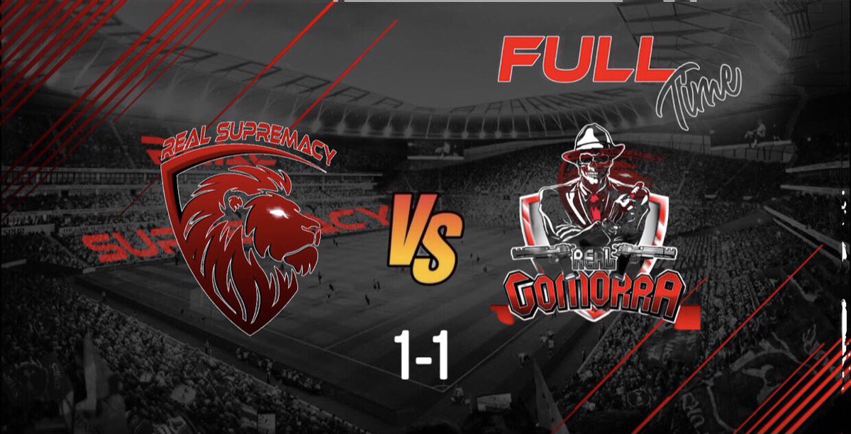 RealSupremacy26's tweet photo. FULL TIME :

🏆| @VPG_Italy 
🕒| @RealGomorra 
⛔️| 1-1

⚽️@Mr_SuPeR_SnIp3R 
👟🏅@ApaMusic_ https://t.co/foH97isQNx