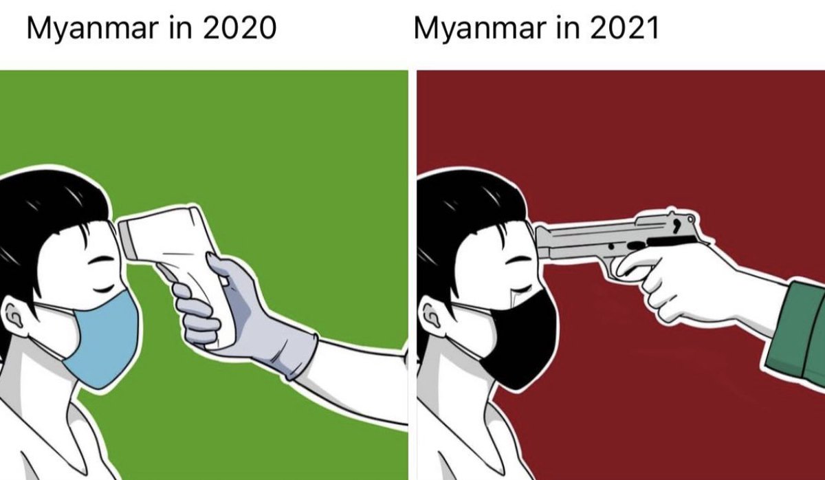 It pains us to live in an environment where we r constantly met with violence even for a simple act of raising our voices. This is not the Myanmar we want. 

#WhatsHappeningInMyanmar 
#SaveMyanmar 
#Mar25Coup