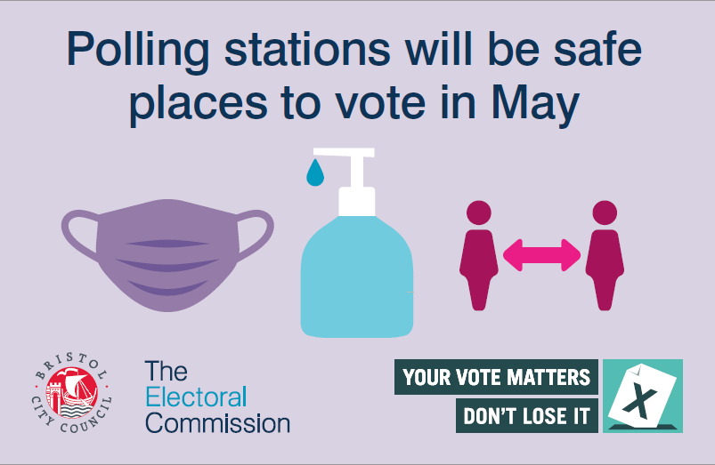 BristolCouncil's tweet photo. There are just 6 weeks until 4 #elections take place in #Bristol on Thurs 6 May. Polling stations will be safe places to vote, but there are other ways to vote too - by post and by proxy. Find out all you need to know about #Elections2021 at https://t.co/G11P9jKBT4 https://t.co/QUeNaTSZ8h