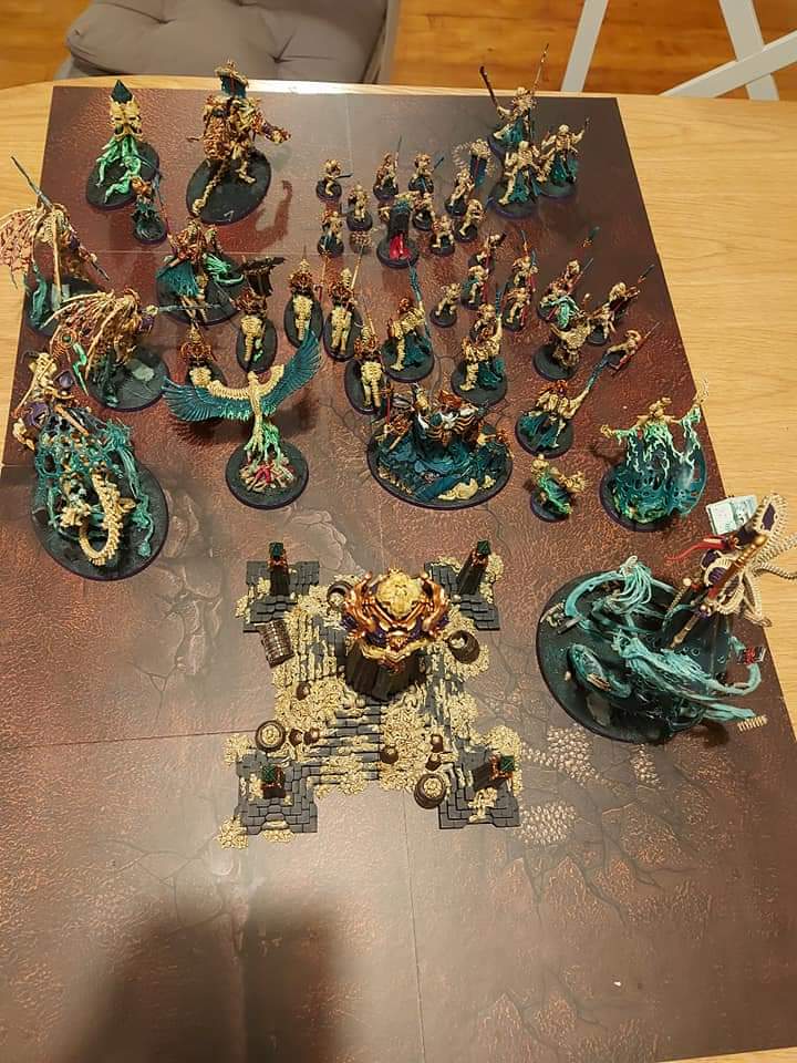 DublinGuild's tweet photo. A fantastic Ossiarch Bonereapers army for Age of Sigmar painted by club member Andres #gamesworkshop #ageofsigmar #warhammercommunity #paintingwarhammer #death #ossiarch #bonereapers #ossiarchbonereapers https://t.co/gQcgMk5Svr