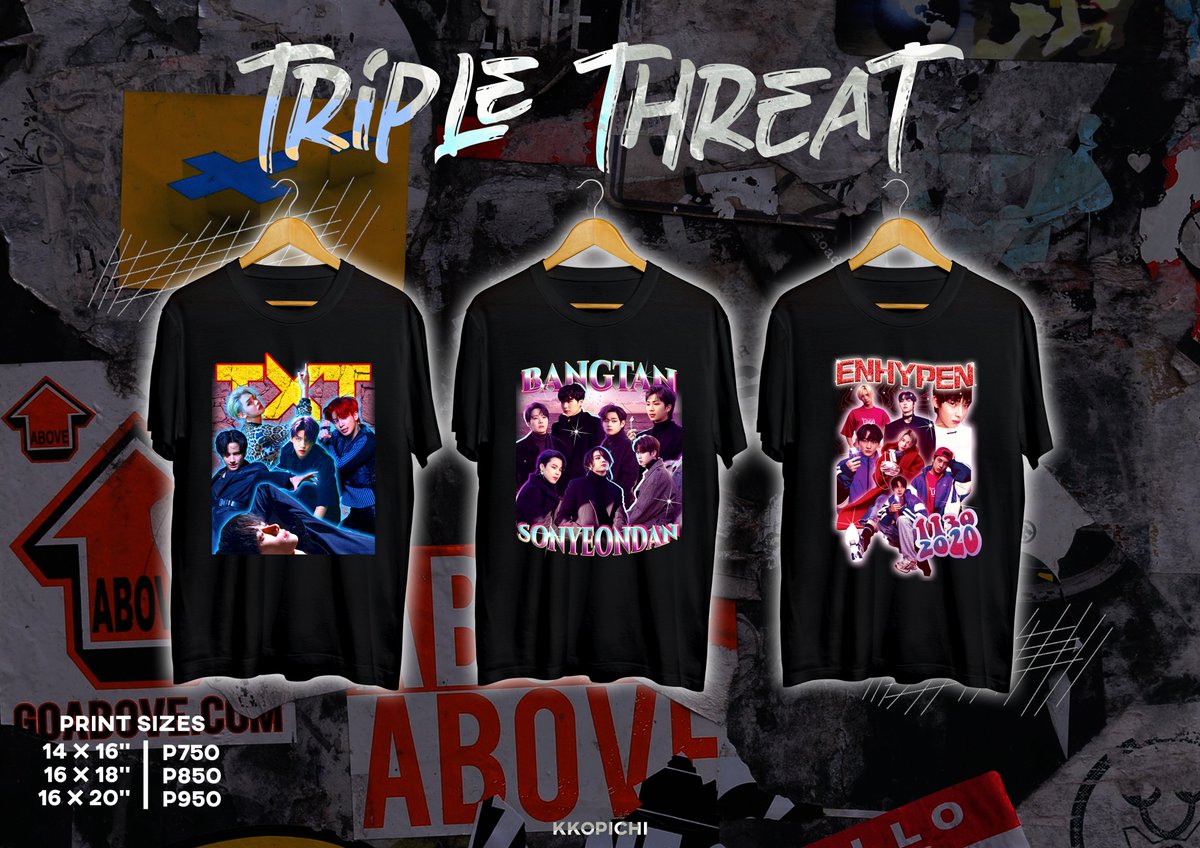 kkopichi's tweet photo. [ PRE-ORDER ]

HYBE x TRIPLE THREAT
*prices are indicated on the picture accordingly.

「 PRE-ORDER FORM 」
https://t.co/JxQTw0DO4V

DOO &amp; DOP
— 04/05/21

DISCLAIMER: the hybe designs are not the official merch nor affiliated with the said company. 

PLS HELP RT, TYSM!! https://t.co/WAEjHMXF4g