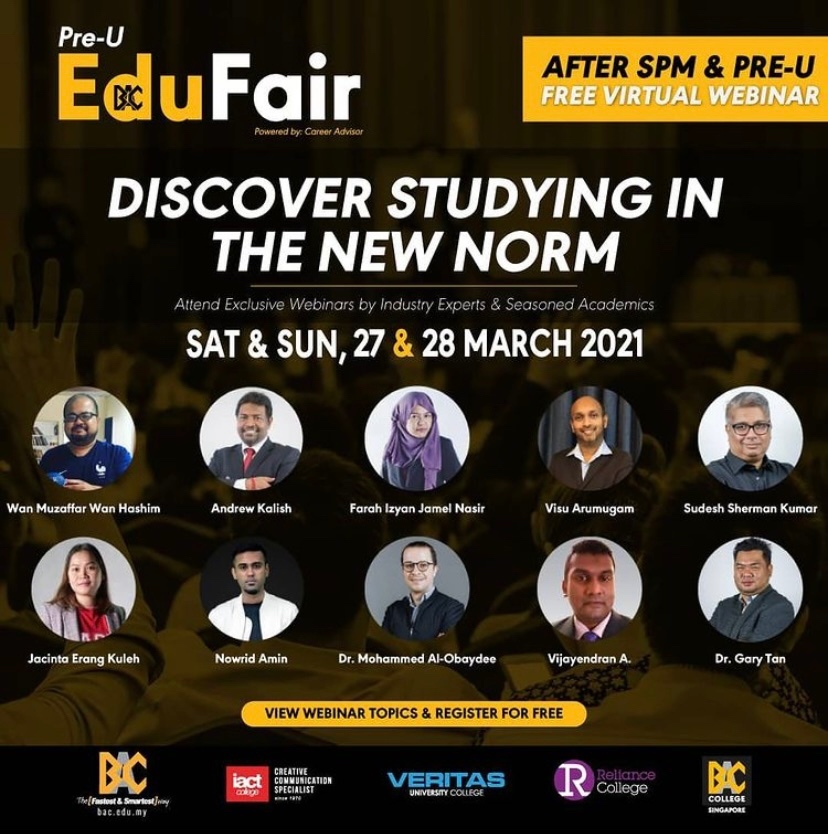 SPMflix's tweet photo. Edu Fair Asia on the 27 &amp; 28 March 2021! If you missed our previous webinars fret not as you can still watch them on https://t.co/jqRGKpUHz2 once you register! ➡️

Register for FREE &amp; Join our Virtual Webinar 😄 https://t.co/Qa3q0LuTuG