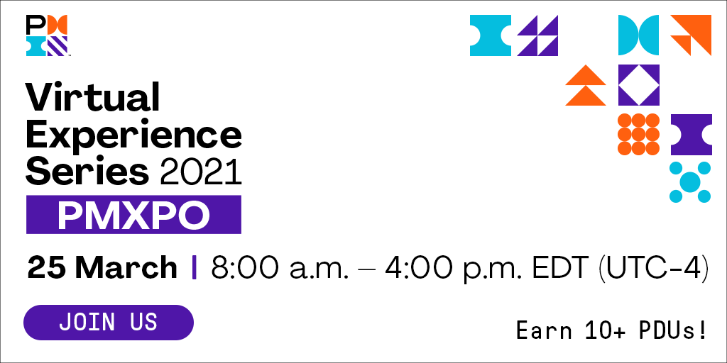 PMIevents's tweet photo. Today’s the day! PMXPO starts NOW! Join our #projectmanagement community as we build the skills to remain flexible and focused in our constantly changing world. This event is FREE for PMI members. #ExperiencePMI now >> https://t.co/3OZZjVj0Jr #pmot https://t.co/CUsapQpA6s