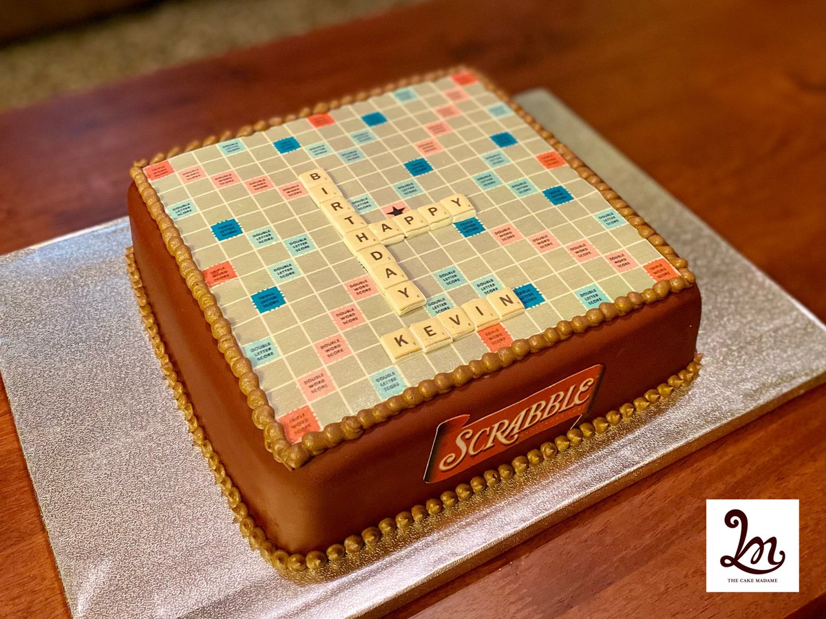 TheCakeMadame's tweet photo. Ok so who’s up for a game on this 1 layered coconut sponge Scrabble cake? 

#Scrabble #CoconutSponge #Fondant #EdiblePrint #Cakegasm https://t.co/oWKlZ5UJYa