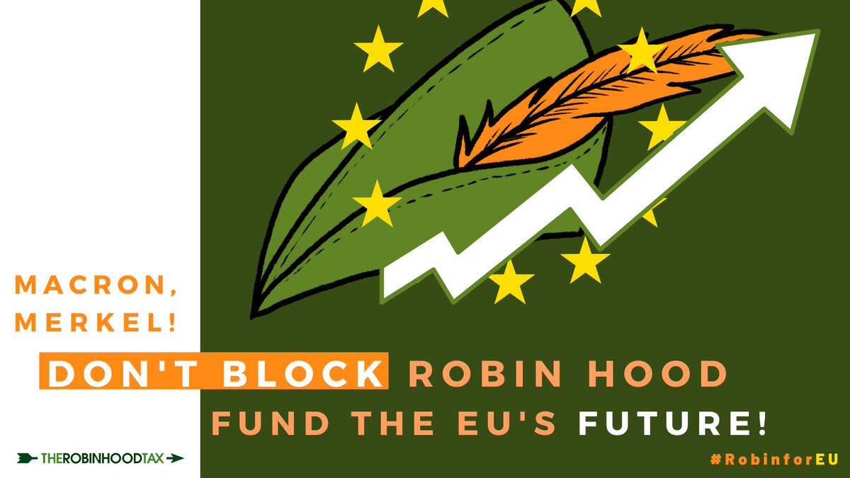 EPSUnions's tweet photo. Merkel & Macron need to stop blocking a Robin Hood Tax worth €50 billion to fund health, jobs and climate action!
#RobinforEU #EUCO
@RegSprecher @EmmanuelMacron https://t.co/FYqKFE52uj