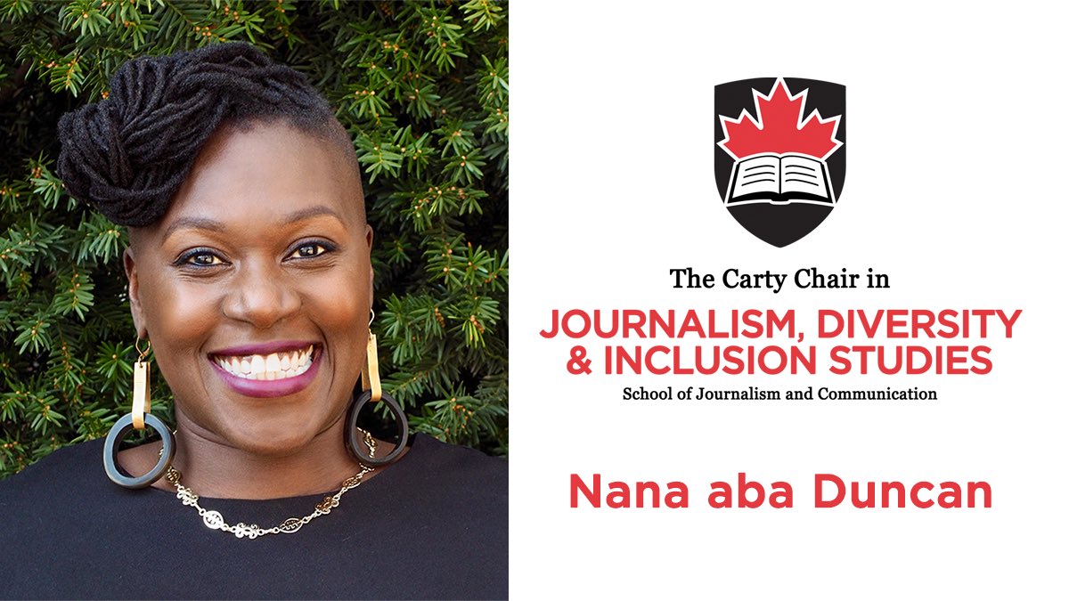 Nanaaba's tweet photo. And a new chapter begins.
Iβm proud and honoured to announce my new role as associate professor and Carty Chair in Journalism, Diversity and Inclusion Studies at @Carleton_Uβs @JSchool_CU, starting in July.π§΅ https://t.co/sEpZEaB6pl https://t.co/tqU548hmLe