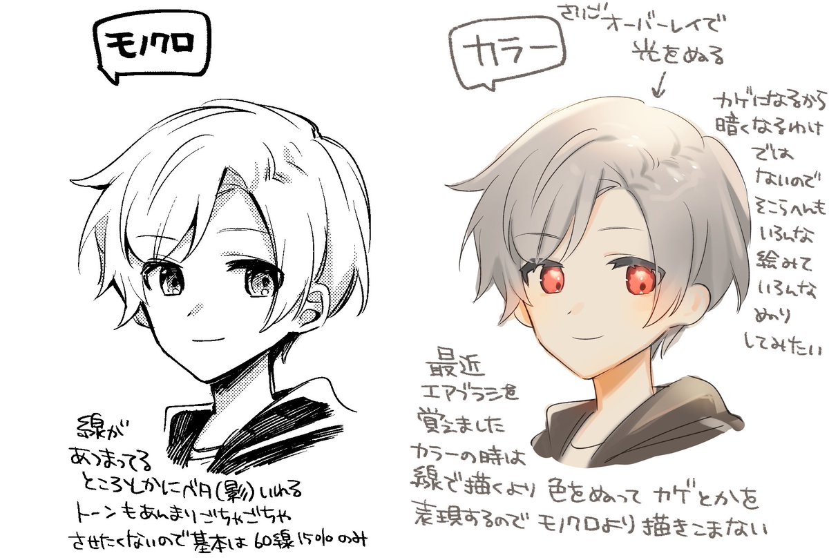 こういう感じです どっちもごちゃっとして見にくくならないようにしようとはしてる(出来てるとは言ってない) 