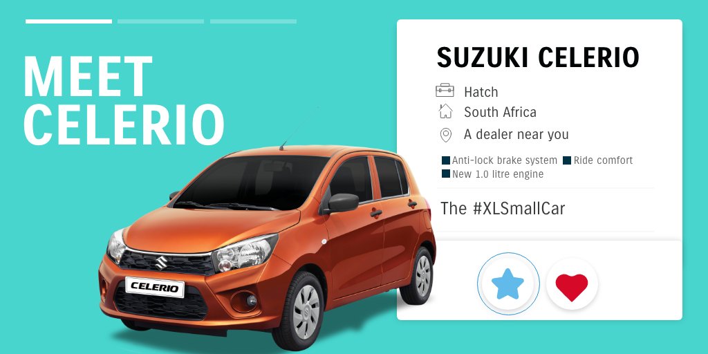 Suzuki_ZA's tweet image. Hey mover and shaker, meet your perfect match. Our #XLSmallCar will surprise you with all its space for your big ideas. Pack your weight in fun in this city-slicking ride.

Find out more: hubs.ly/H0JKWCb0

#SuzukiSA #WayOfLife