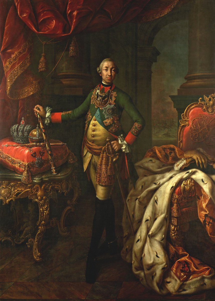 OldPortraiture's tweet photo. Born #OnThisDay in 1716: Russian painter #AlexeiAntropov (1716-95)

Portrait of Tsar #PeterIII of Russia (1728-1762), 1762

#Antropov #RussianArt https://t.co/8pz3dtQAeM