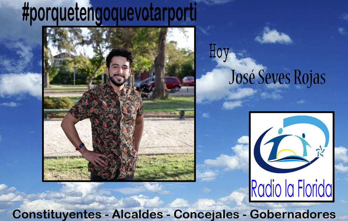 radiolaflorida's tweet photo. Hoy a las 12:00 hrs, en el programa #porquetengoquevotarporti estaremos con José Seves Rojas, candidato a Concejal por la comuna de la Florida. En fanpage de Facebook
#concejales #laFlorida #tv #envivo #radiolaflorida #votaciones2021 #elecciones2021 #streaming https://t.co/uuvNZvR2kz