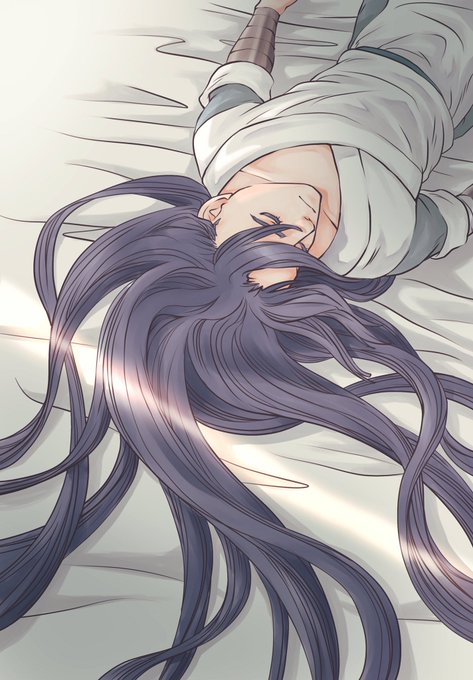 「bed sheet very long hair」 illustration images(Latest)