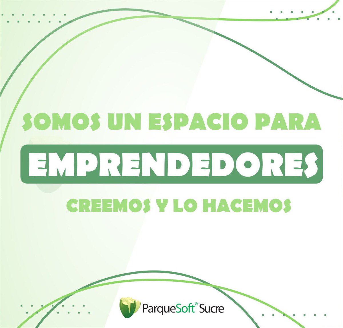 ParqueSoftSucre's tweet image. Buenos días familia! 

Nuestra razón de ser es apoyar a los emprendedores y emprendedoras De la región.  Síguenos y contáctanos para poder ayudarte. 
#poderhumanoparatussueños 
#emprendedoras #emprendedores #emprendimiento #innovacion #software #digital #crecimientopersonal