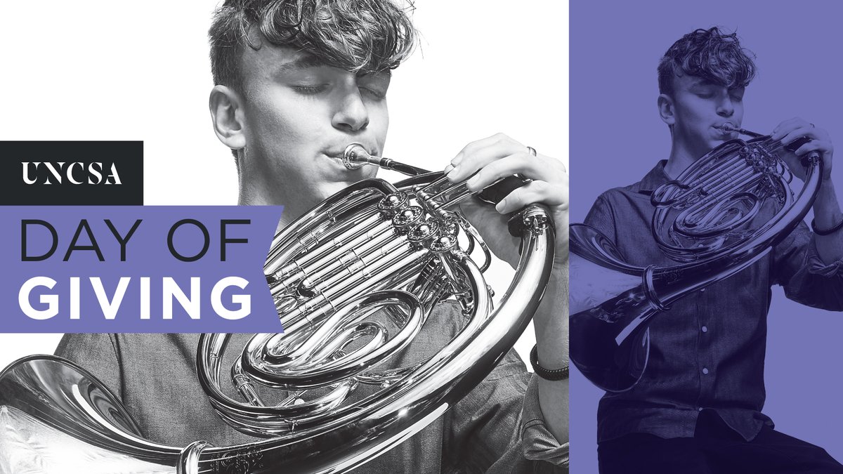 Today is our sixth annual UNCSA Day of Giving. 🎉 Learn more about challenges that will increase the impact of your gift today: GIVE.UNCSA.EDU