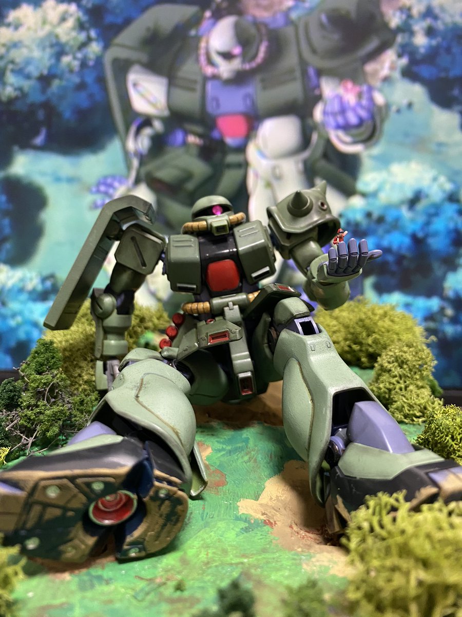 ガンプラを使ったジオラマです 撃破されたザクのビネットを作る。ガンプラジオラマ - YouTube