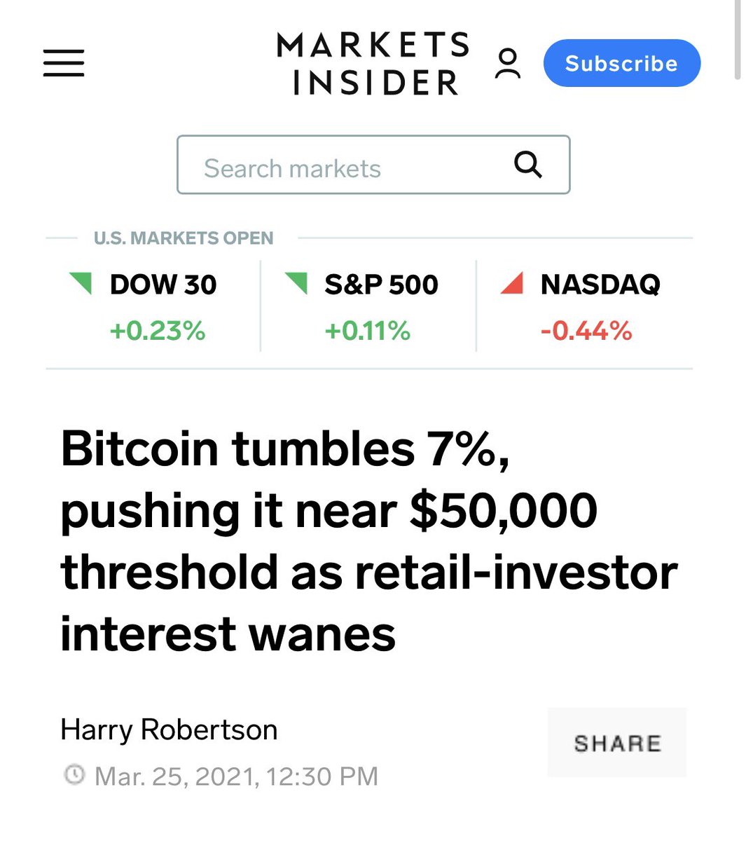 Can’t wait for the headline when #Bitcoin crashes to $500,000.