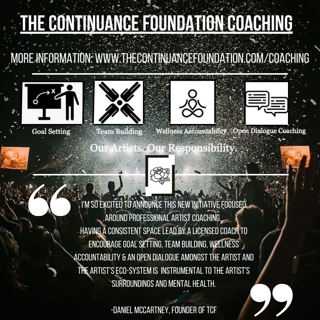 We are excited to announce our new “Artist Coaching” initiative. More info: thecontinuancefoundation.com/coaching