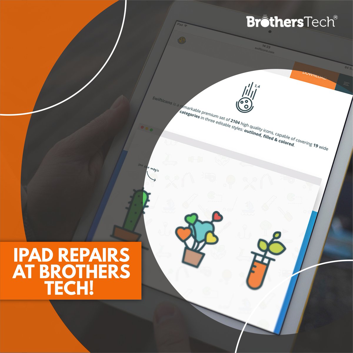 brotherstechSA's tweet photo. iPad allows you to browse and do light computing jobs while on the go, and therefore, you don’t need to carry around the bulky laptop, or sit for hours on your PC. 
-----
🌐 https://t.co/fcgdNOkBUt
.
#computerrepair #laptoprepair #computer #computers #technology #datarecovery https://t.co/zledmK6SYB