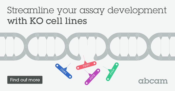 De-risk your #drugdiscovery and #drugdevelopment by streamlining #assaydevelopment with knock-out cell lines. #geneediting #PrecisionMedicine #biotech #biopharma  abcam.com/reagents/its-a…