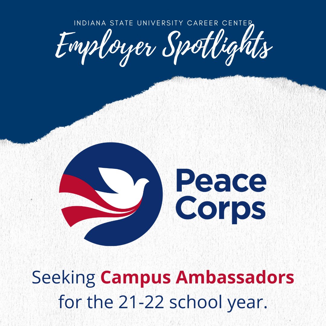 The Peace Corps is currently seeking Campus Ambassadors for the 21-22 school year to promote Peace Corps on campus committing 1-3 hours per week. 

If you are interested, you can find more information about the program and the application process at tinyurl.com/yw8yytj7.