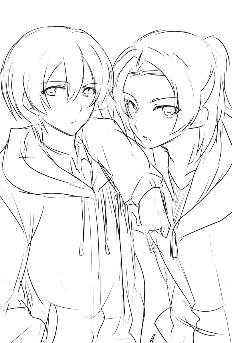 ぱーかー着てくれの絵 